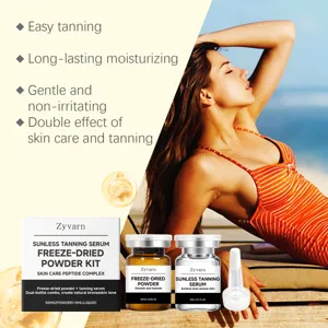 Zyvarn siero autoabbronzante e kit di polvere liofilizzata per un'abbronzatura idratata e naturale