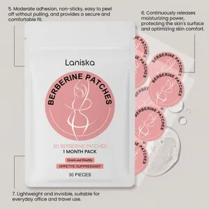 Laniska Berberine Patches 30 Stück 1 Monat Packung sanfte Körperpflege leicht bequem.