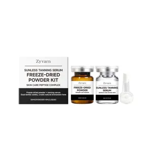 Zyvarn Siero Autoabbronzante Polvere Liofilizzata Kit Doppio Flacone per Pelle Bronzata.