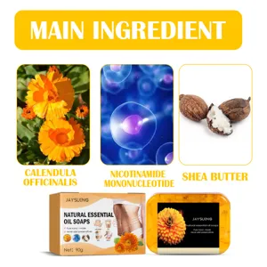 Savon huile essentielle calendula Jaysuing soin corps naturel hydratant doux 90g
