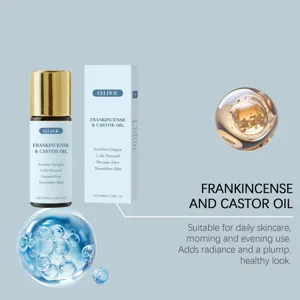 EELHOE Huile de Corps Encens et Ricin 50ml Roll-on Apaisante Nourrissante Quotidienne