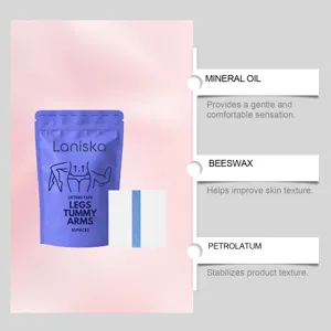 Detail view of the body lifting tape highlighting key active ingredients and clean design.