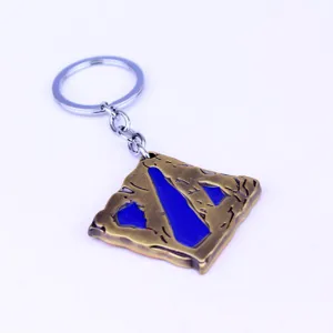 DOTA Spiel Logo Metall Schlüsselanhänger Legierung Waffen Modell Sammlerstück Anhänger Schlüsselring