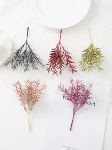 Artificial glitter star grass branches, small flower bundles for home decor and wedding DIY.