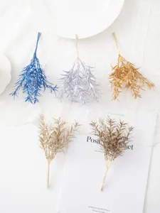 Artificial glitter star grass branches for home decor and wedding DIY craft projects.