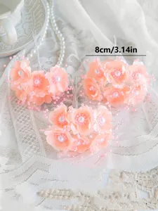 Rosa Kunstblume Perle Haarschmuck DIY handgemachte Braut Haarschmuck Material