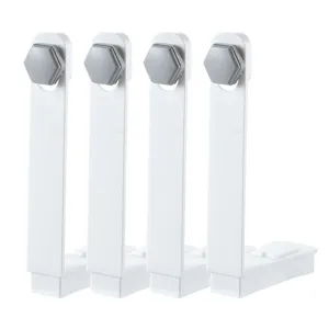 4pcs White Bed Sheet Holders Pinless Non-Slip Duvet Cover Clips Grippers Main View