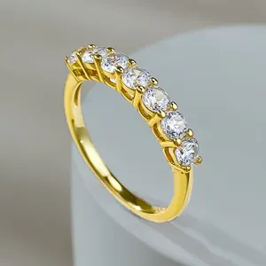 Anello in Zirconia in Argento Sterling 925 Donna Moda Stile Euroamericano Gioielli di Lusso Anello da Dito Placcato Oro Platino