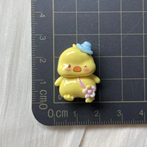 Süße gelbe Ente Harz Cabochon für DIY Handyhülle Schmuck Haarnadel Herstellung, 3D Charms.