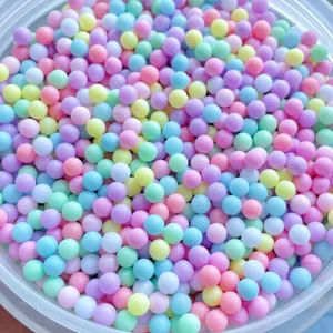 Perles rondes sans trou de couleur macaron bonbon colore pour accessoires de resine DIY detail