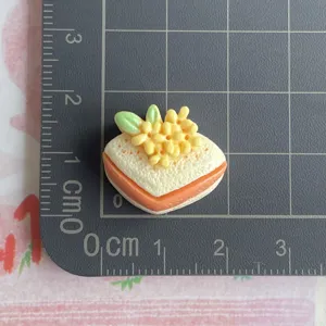Mini Resin Simulation Osmanthus Cake Dessert Cabochon DIY Hair Clip Phone Case Decor