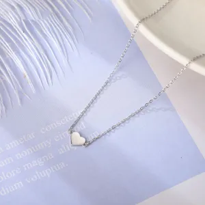 Minimalist S925 silver heart anklet or dainty necklace for women, elegant daily jewelry style.