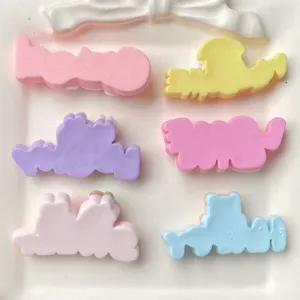 Colorful resin cartoon letter charms for DIY hair clips phone case decorating craft supplies