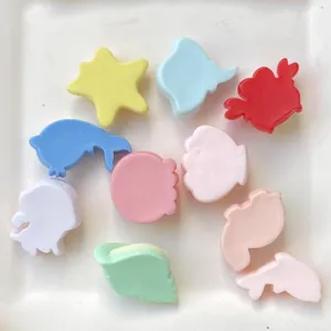 Bunte Harz Meeresbewohner Charms Seestern Delfin Krabbe DIY Handyhülle Haarnadel Zubehör