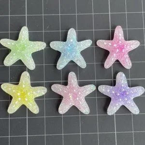 Breloques d'étoile de mer en résine dégradée accessoires DIY pour bijoux artisanaux étoile