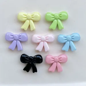 Mini resin bow charms set for DIY nail art hair clips phone case craft accessories cute