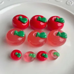 Cabochon mela in resina rosso rosa frutta DIY custodia telefono fermaglio artigianato