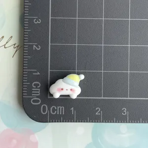 Resin cloud charm craft supply, cute DIY miniature accessory for hair clips and shoes.