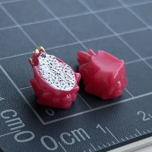 Ciondoli drago in resina in miniatura, graziosi cabochon di frutta per custodia telefono fai da te.