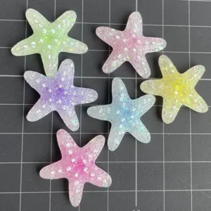 Charms d'étoile de mer en résine dégradé étoiles à cinq branches accessoires DIY pour sabots