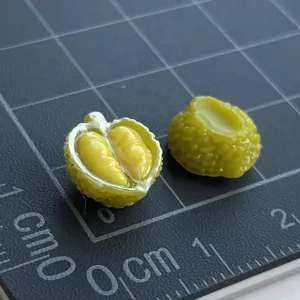 Mini ciondoli di durian in resina simpatici cabochon fai-da-te per custodia telefono gioielli