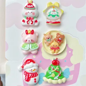 Cute Christmas resin charms flatbacks for phone case DIY, hair clips and handmade crafts.