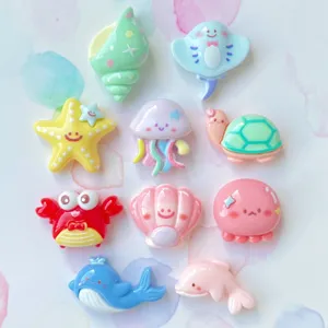 Süße Harz Ozean Tier Charms für Handyhülle DIY und Haarnadel Schmuckherstellung Zubehör.