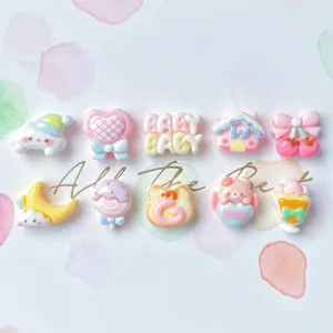 Cute cartoon resin cabochons mix for DIY hair clips phone case accessories flatback