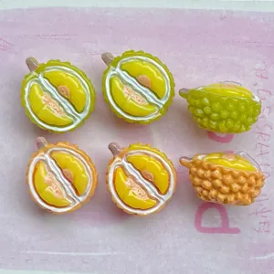 Cabochons en résine mini durian fruit de simulation bricolage accessoires coque de téléphone