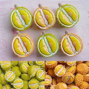 Mini cabochons durian en résine fruit de simulation accessoires de bricolage pour déco.