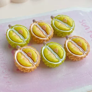Breloques fruits durian miniatures en résine, accessoires bricolage 3D mignons pour bureau.