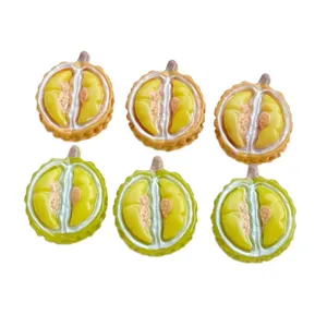 Mini cabochons durian en resine faux fruit accessoire DIY decoration de table 6 pcs