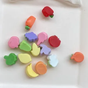 Mini frutta verdura resina ciondoli retro piatto cabochon per nail art bricolage deco