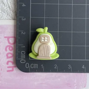 Niedlicher Cartoon Frucht Haus Harz Anhänger DIY Zubehör für Handytasche Haarspange