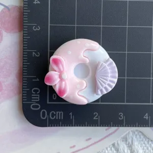 Ancient style donut resin flatback DIY craft accessory for hair clip phone case decoration