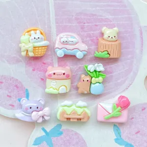 Μίνι σετ από ρητίνη charms για DIY nail art, αξεσουάρ κοσμημάτων και χειροτεχνίας.