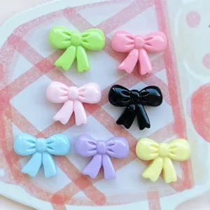 Mini Resin Bowknot DIY Accessories For Nail Art Earrings Keychains Hair Clips Colorful Small Bow Decoration Craft Material