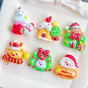 Christmas resin charms DIY accessories for cute hair clips and phone case crafts