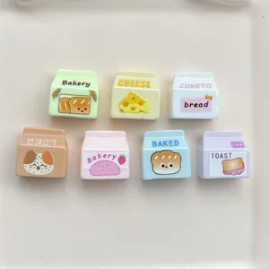 Mini Harz Brotbeutel Anhänger süße Lebensmittel Cabochons für DIY Handyhülle Schmuck