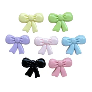 Mini resin bow charms flatback cute kawaii accessories for nail art DIY jewelry making