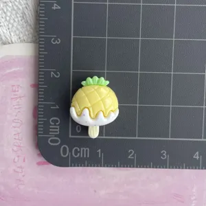 Mini cabochon in resina gelato ananas per fermagli per capelli cancelleria decoro
