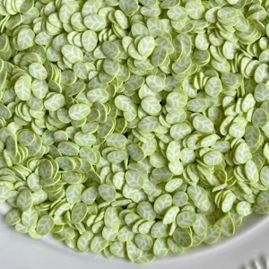 Tranches de pâte polymère feuille verte pour décoration de coque de téléphone et beaux loisirs.