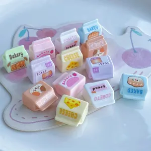Mini 3D Harz Brot Box Anhänger für DIY Handyhülle Schlüsselanhänger Schmuck Zubehör