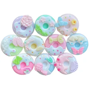 Resin ancient style donut charms DIY phone case hair clip craft accessories cute and sweet