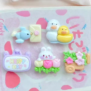 Bonitos cabujones de resina dijes DIY para funda de teléfono horquilla llavero zapatos
