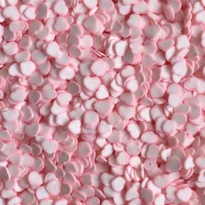 Tranches de cœur en argile polymère saupoudrages roses mignons pour coque de téléphone