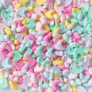 Resina misti mini luna nuvola ciondoli cabochon retro piatto per custodia cellulare fai da te.