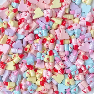 Ciondoli miniatura in resina rossetto mix assortito carino per decorazione cover telefono