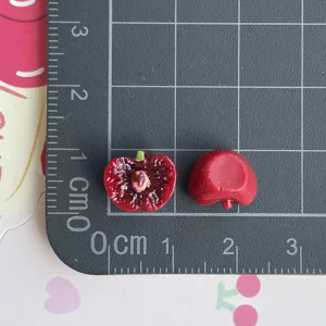 Cabochon in resina di ciliegia in miniatura ciondoli fai da te per decorazione custodia telefono