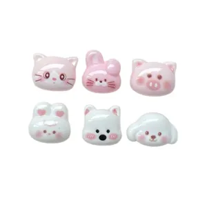 Cute mini animal resin cabochons set, perfect for DIY nail art, hair clips, and handmade earrings.